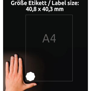 Produktbild für Flaschenetiketten Zweckform 5084, weiß, Blumenform