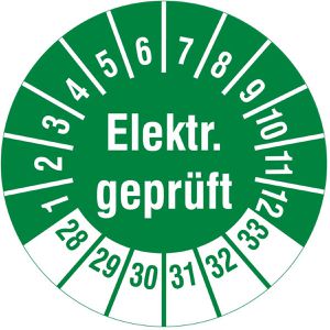 Produktbild für Prüfplaketten Böttcher-AG Elektr. geprüft