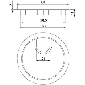 Produktbild für Kabeldurchlass SO-TECH Ø 60 mm