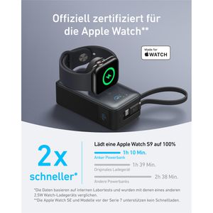 Produktbild für Powerbank Anker MagGo für Apple Watch, 10000mAh