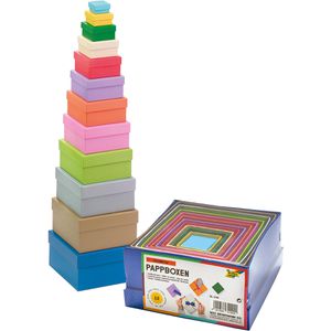 Produktbild für Geschenkbox Folia 3109, Pappboxen Rainbow, farbig sortiert
