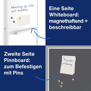 Produktbild für Moderationstafel Magnetoplan Universal 3-in-1, mit Rollen