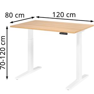 Produktbild für Schreibtisch Hammerbacher XMKA 12, eiche / weiß