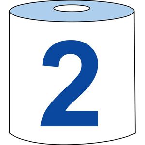 Produktbild für Putztuchrolle Papernet 416621, aus Recyclingpapier, blau