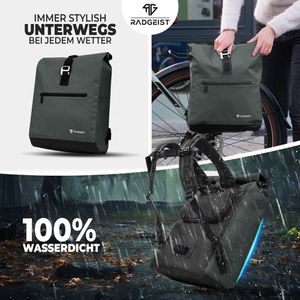 Produktbild für Gepäckträgertasche Radgeist RG-BPD-BL-33, schwarz, 20 Liter