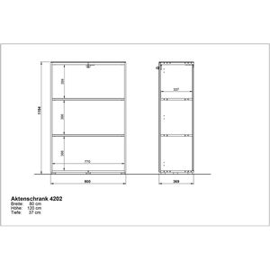Produktbild für Aktenschrank Germania Monteria 4202-84, aus Holz