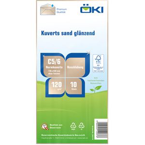 Produktbild für Briefumschläge ÖKI 20379, sand glänzend, DIN lang