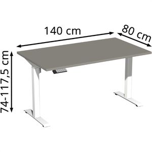 Produktbild für Schreibtisch Geramöbel Elevate Home, onyx / weiß