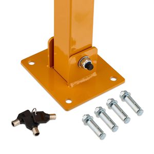 Produktbild für Absperrpfosten Relaxdays 100496841482, schwarz/gelb,aus Metall