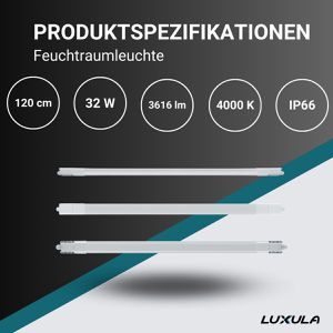 Produktbild für Feuchtraumleuchte Luxula LX200122, LED mit 32 Watt