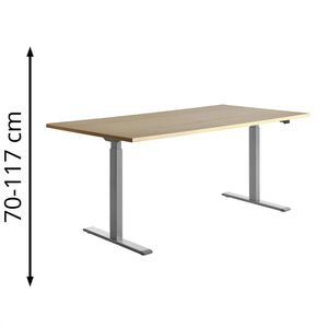 Schreibtisch Topstar E-Table, ahorn / silber