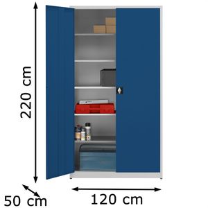 Produktbild für Werkzeugschrank Mauser MKST12/5/22, aus Metall, grau / blau