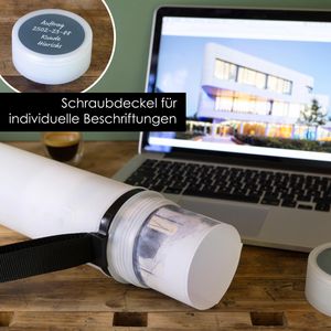 Produktbild für Zeichenrollenköcher OfficeTree mit Tragegurt, weiß