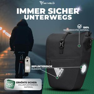 Produktbild für Gepäckträgertasche Mivelo Capax, schwarz, 25 Liter