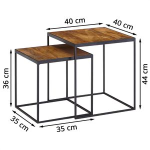 Produktbild für Beistelltisch Wohnling WL6.635, mango, aus Massivholz / Metall