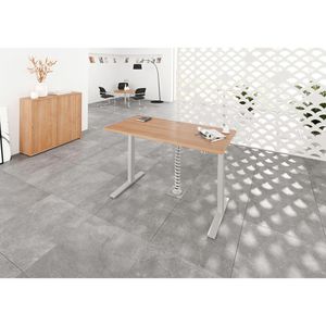 Produktbild für Schreibtisch Hammerbacher XMKA 16, nussbaum / silber