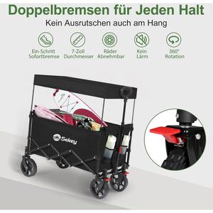 Produktbild für Bollerwagen Sekey XXL FW217, faltbar