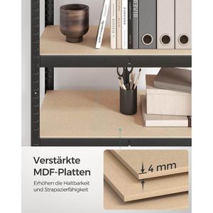 Produktbild für Schwerlastregal Songmics 4 Holzböden