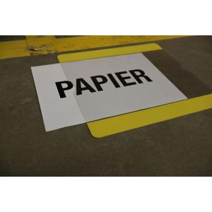 Produktbild für Bodenmarkierung Eichner Beschriftungstasche offen gelb