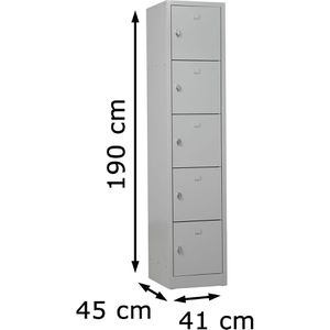 Produktbild für Schließfachschrank G-Office SHC.5, lichtgrau