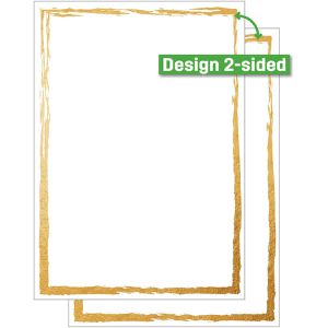 Produktbild für Briefpapier Sigel DP614, Golden frame, A4