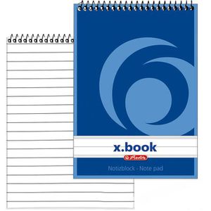 Notizblock Herlitz 110718, x-book, blau, A6