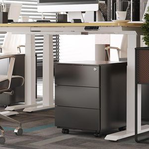 Produktbild für Rollcontainer FlexiSpot RC2B, aus Metall, schwarz