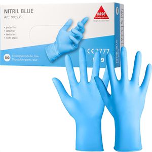 Einmalhandschuhe Hase Nitril, blau, 100 Stück