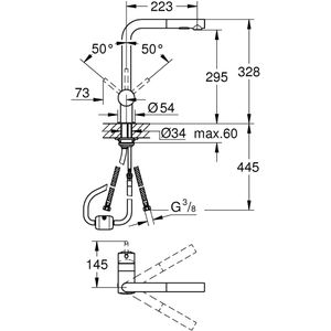 Produktbild für Küchenarmatur GROHE Minta 30274DL0, warm sunset gebürstet