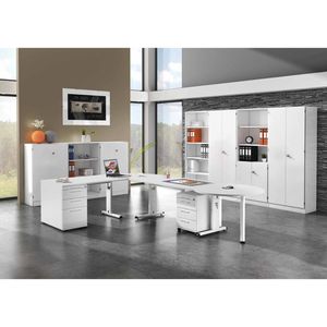 Produktbild für Schreibtisch Hammerbacher O-Serie, weiß / weiß