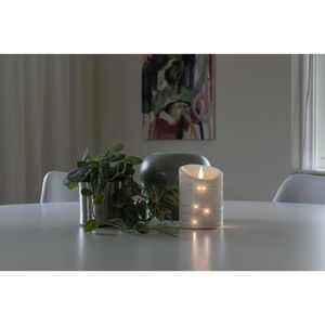 Produktbild für LED-Kerze Konstsmide Echtwachs weiß