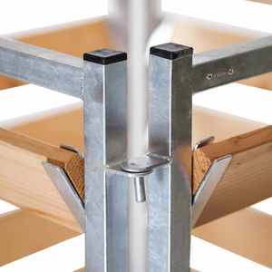 Produktbild für Komposter bellissa 99150 L, natur/ silber, aus Holz und Stahl