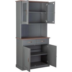 Produktbild für Küchenschrank Inter-Link Luzerna 5.1, grau, (BxH) 90 x 190 cm