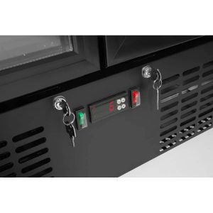 Produktbild für Getränkekühlschrank Arktic 237014, mit Glastür, abschließbar