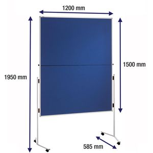 Produktbild für Moderationstafel Franken ECO-UMTFG03R, mit Rollen, klappbar