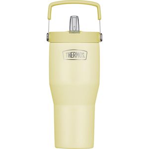 Thermobecher Thermos RS Flip Straw vanilla mat, gelb