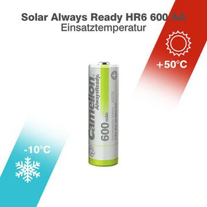 Produktbild für Akku Camelion AlwaysReady Solar, 1,2 V, 600 mAh
