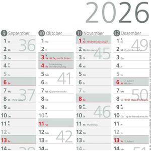 Produktbild für Plakatkalender Zettler 939, Jahr 2026