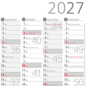 Produktbild für Plakatkalender Zettler 939, Jahr 2027
