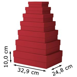 Produktbild für Geschenkbox Rössler-Papier 1341145336, Boxline, rot