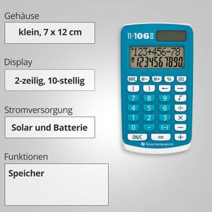 Produktbild für Taschenrechner Texas-Instruments TI 106 II