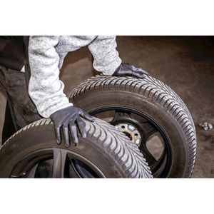 Produktbild für Einmalhandschuhe NITRAS Tough Grip N, schwarz, 50 Stück