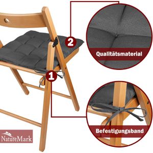 Produktbild für Stuhlkissen NatureMark anthrazit, für Außen
