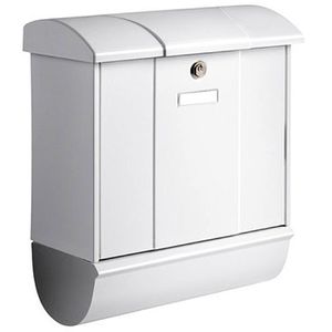 Produktbild für Briefkasten Burg-Wächter Olymp-Set 91600 W, weiß, aus Stahl