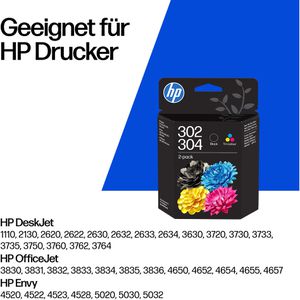 Produktbild für Tinte HP 302 / 304 Multipack, B82L1AE