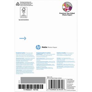 Produktbild für Fotopapier HP 7HF70A Matte, für Inkjet, 10 x 15 cm