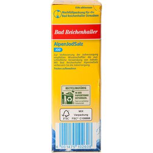 Produktbild für Salz Bad-Reichenhaller Alpen Jodsalz, in der Schachtel