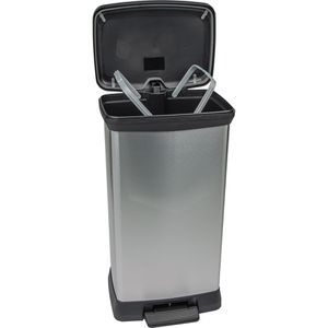 Produktbild für Mülleimer Curver Deco Bin Metallics, silber