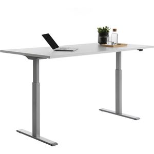 Produktbild für Schreibtisch Topstar E-Table, lichtgrau / silber