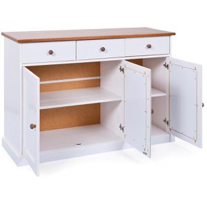Produktbild für Sideboard Inter-Link Westerland 4.2, aus Massivholz, weiß